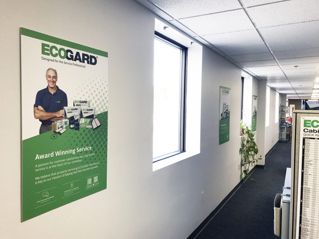 ecogard posters on the wall