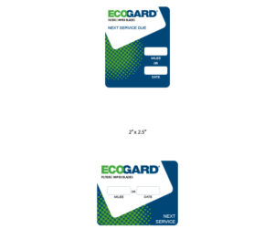 ecogard service reminder stickers designed by matt wilson