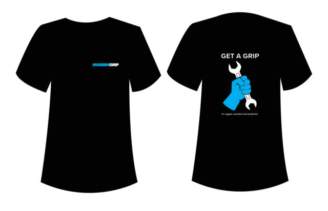 modern grip t-shirt design by matt wilson