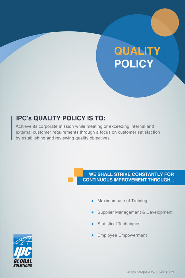 IPC Global Solutions — Mission & Vision, Quality Policy Posters | Matt ...